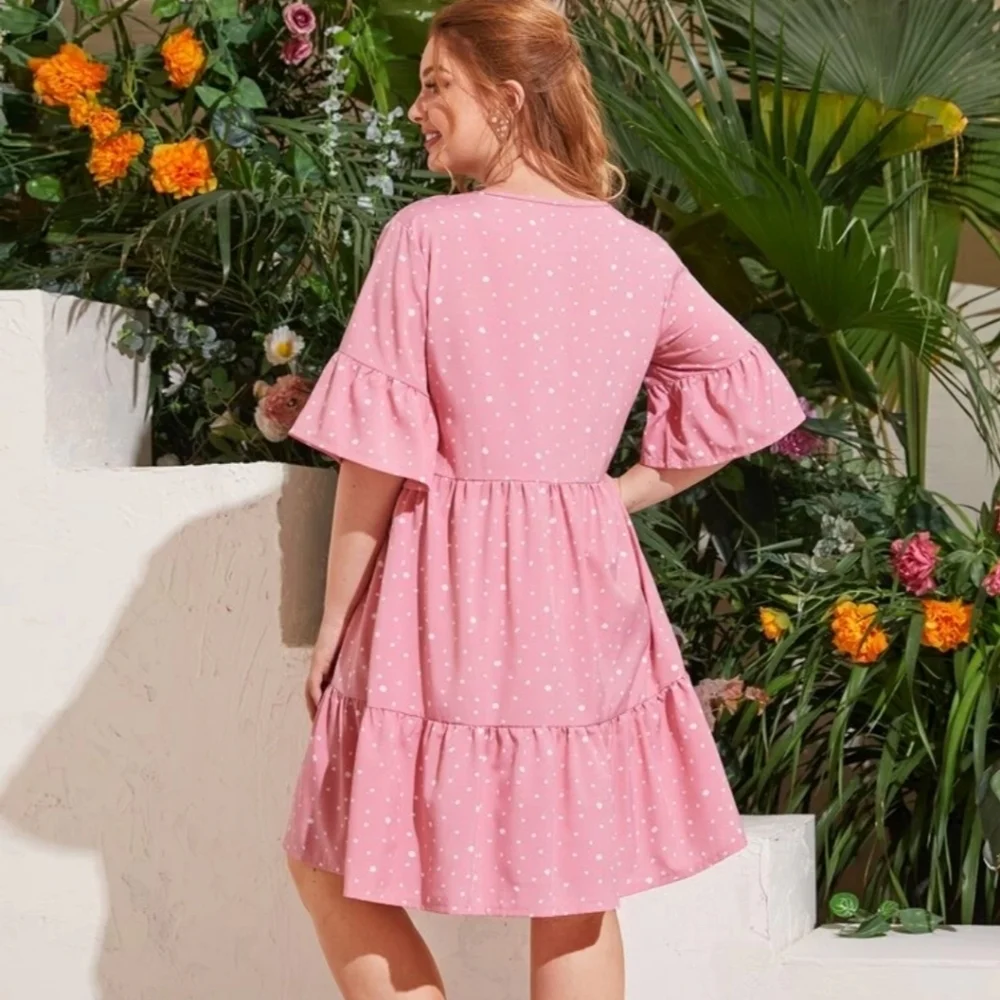New Pink Sundress Plus Size - Picture 2 of 3